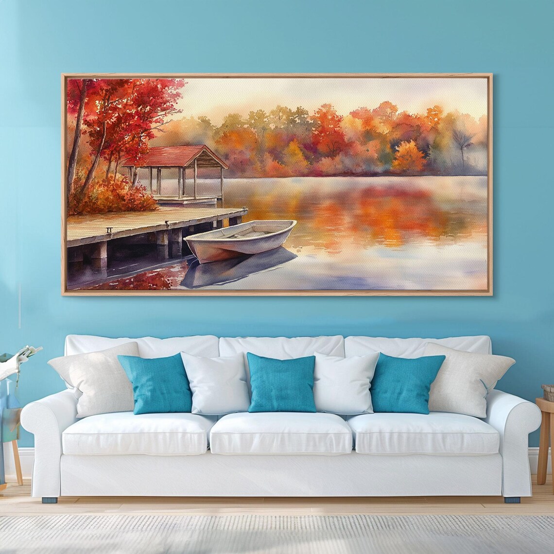 Autumn's Reflections Watercolor Christmas Art Print - Image 3