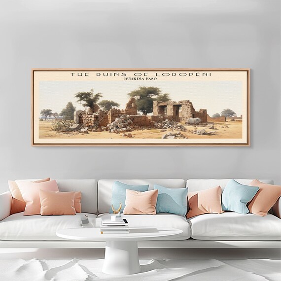 The Ruins Of Loropni Panoramic Wall Art Travel Poster Gift For Travel Lover Vacation Gift Burkina Faso Wall Art Home Decor Original Art