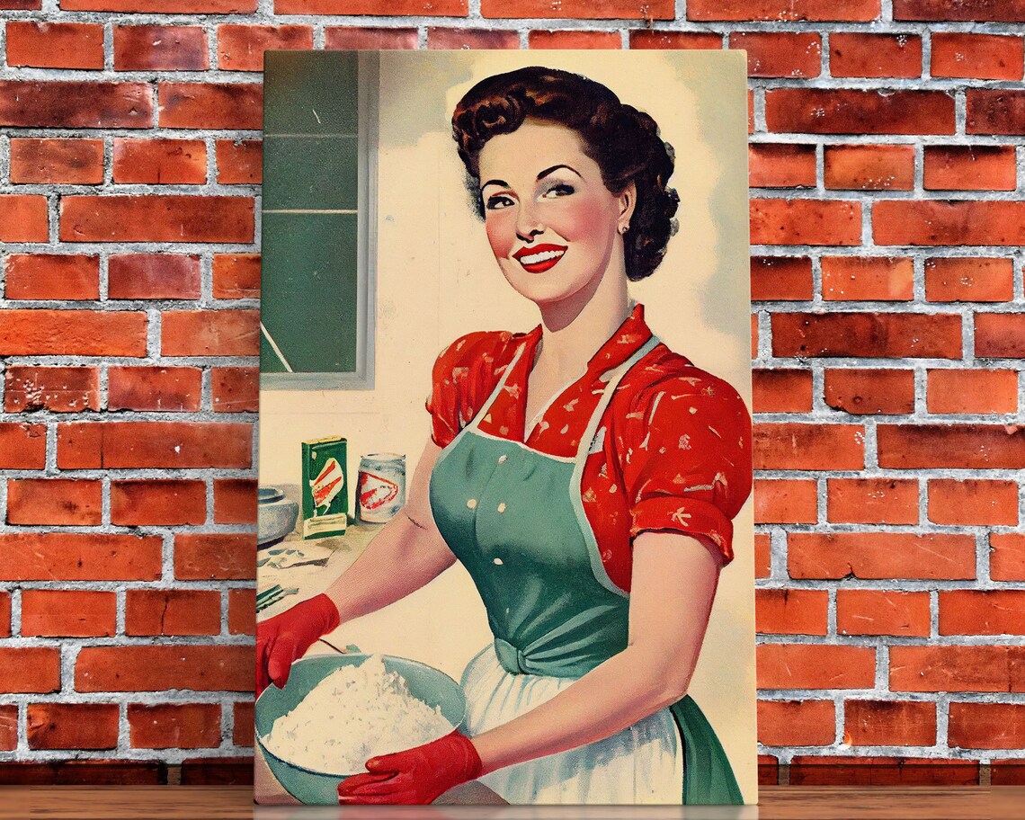 Retro 1950s Baking Advertisement, Kitchen Art Print