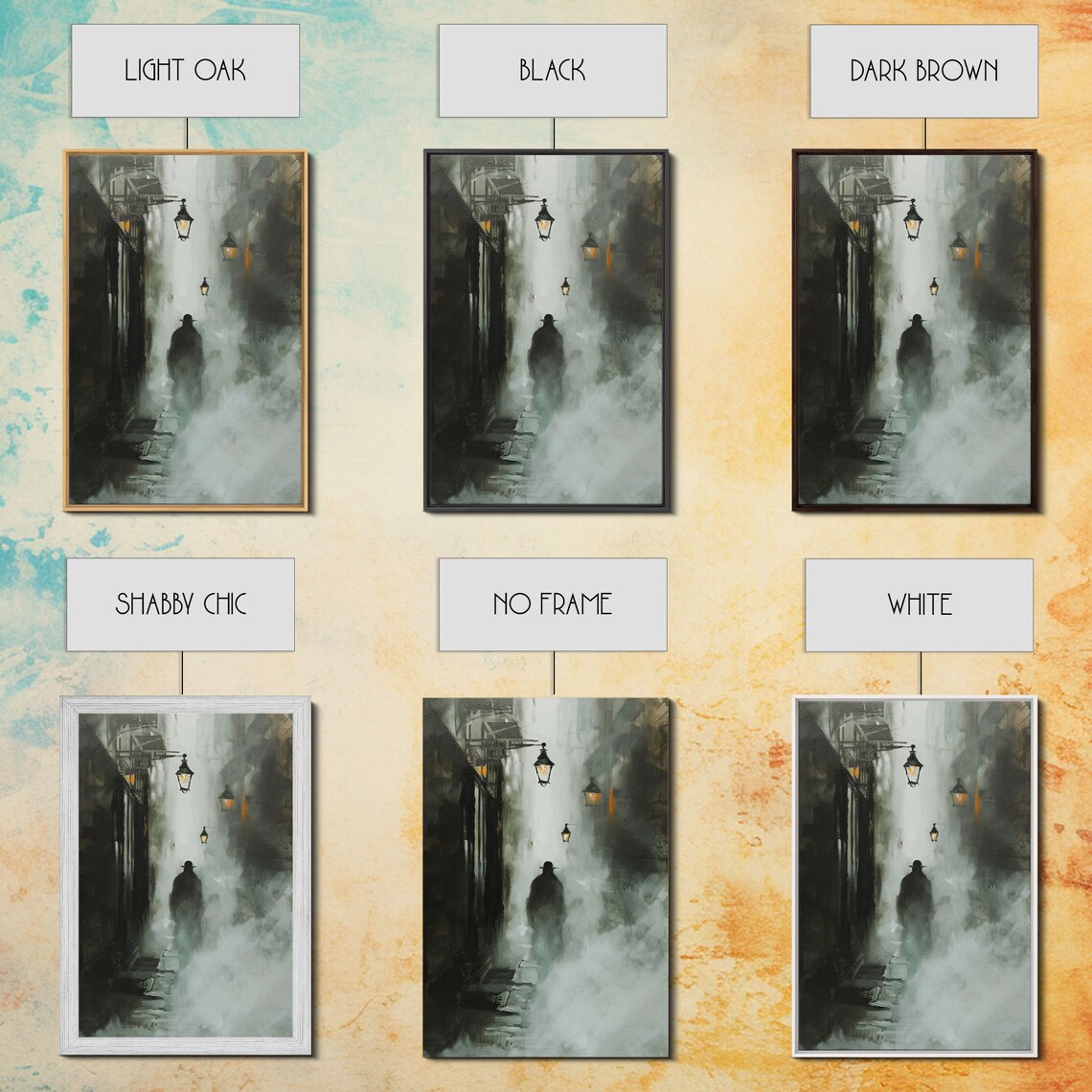 Mysterious Shadow In Fog Halloween Art Print - Image 3