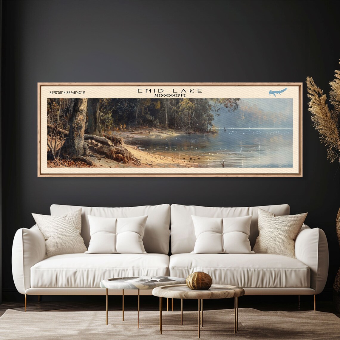 Enid Lake Mississippi Travel Poster, Lake House Decor - Image 4