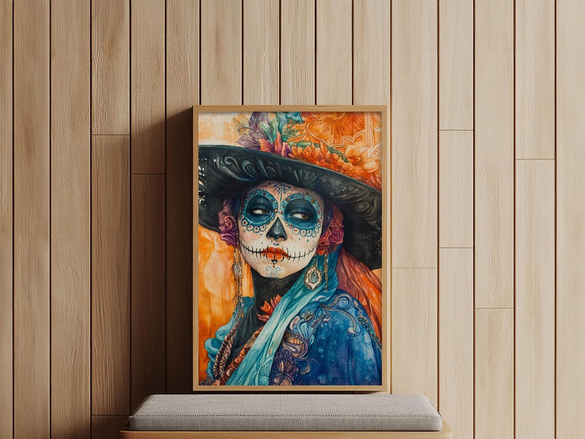 Chicano Art Day Of The Dead Mexicano Wall Art Print - Image 3