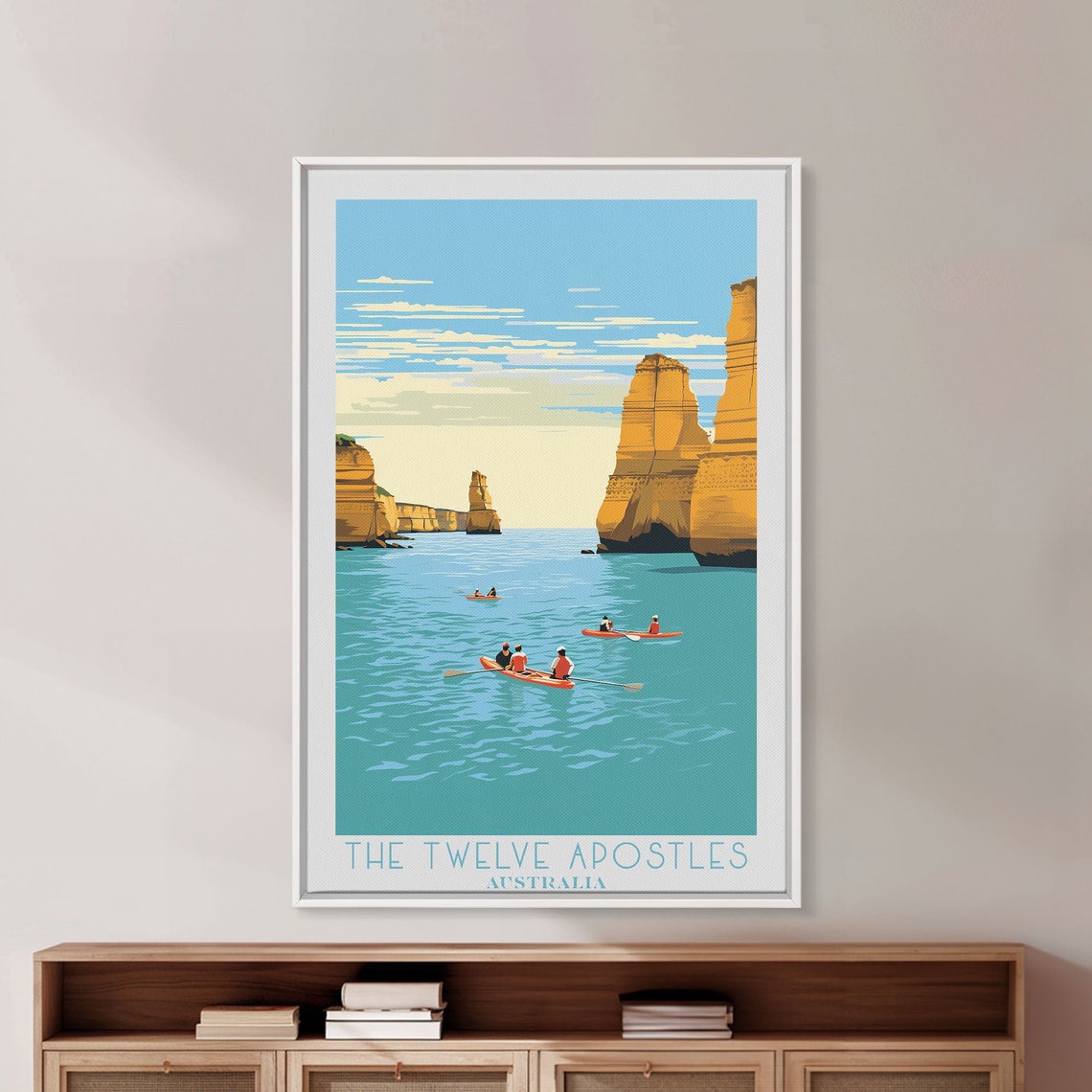 Twelve Apostles Australia Limestone Stacks Kayaks Ocean View Poster - Image 4
