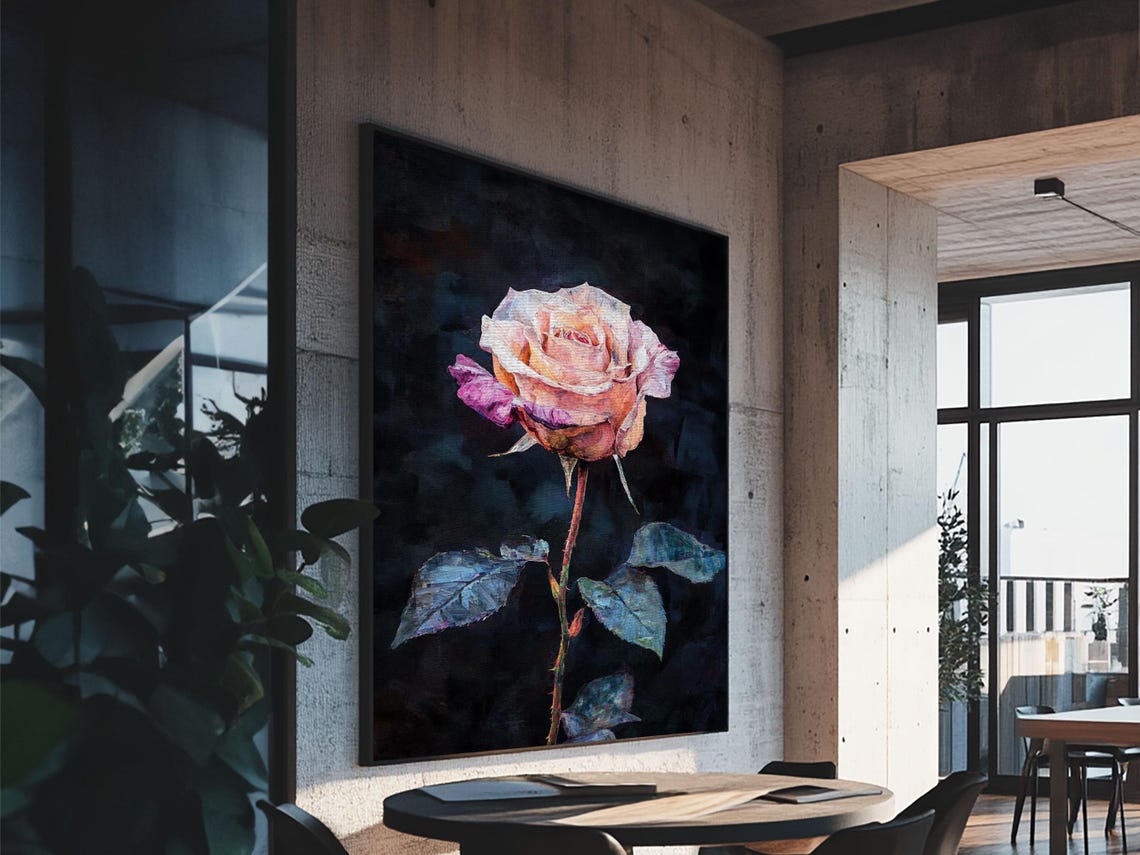 Rose Painting Print Flowers Still Life Roses Still Life Oil Painting Vintage Painting Vintage Decor Flowers Print Floral Wall Art - Image 2