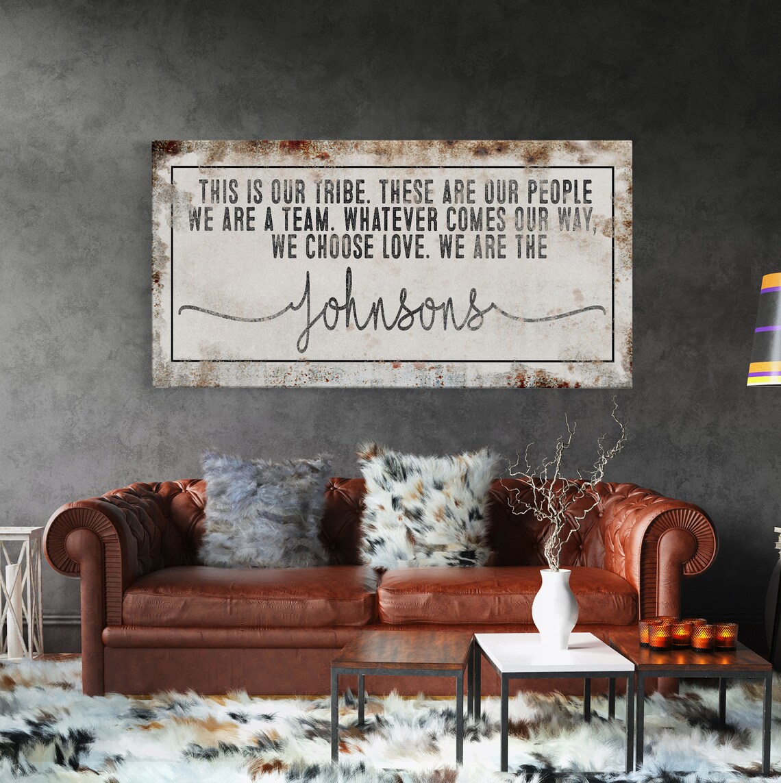 Family Name Sign, Inspirational Quote Wall Art Print - Image 3