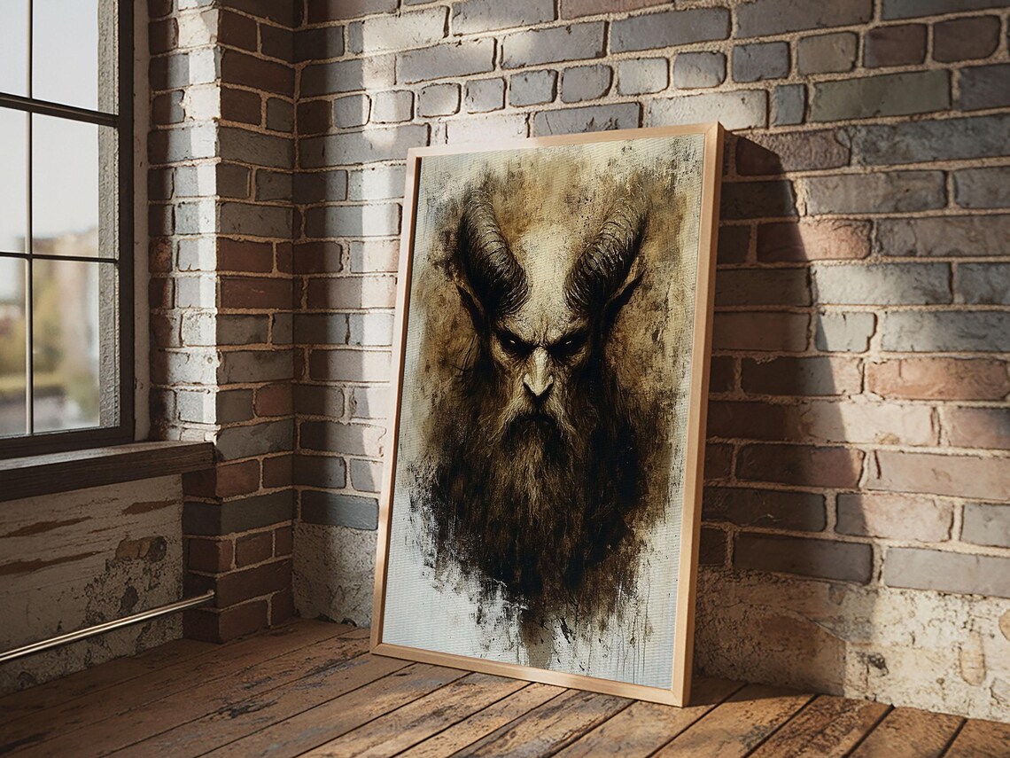 Portrait Of A Demon, Macabre Wall Art Print - Image 5