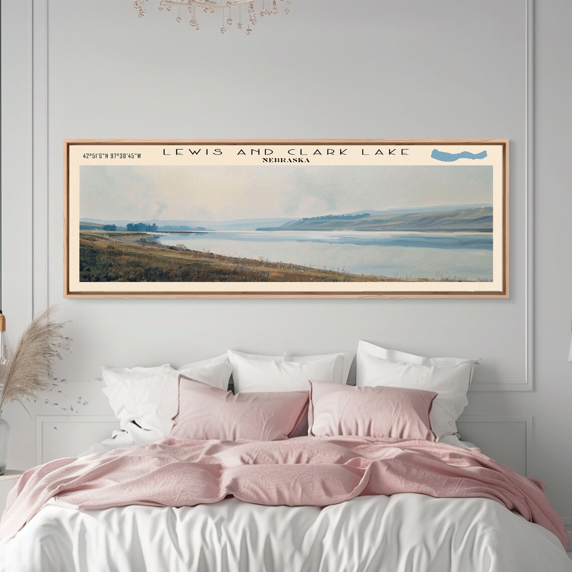 Lewis and Clark Lake Nebraska Calm Blue Gray Prairie Shore Poster - Image 3