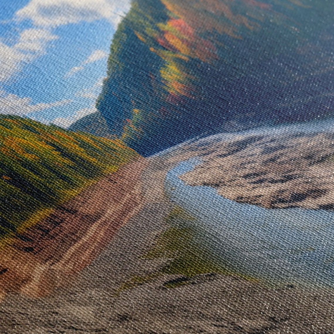 Letchworth State Park Autumn River Gorge Rocky Banks Panoramic Poster - Image 2