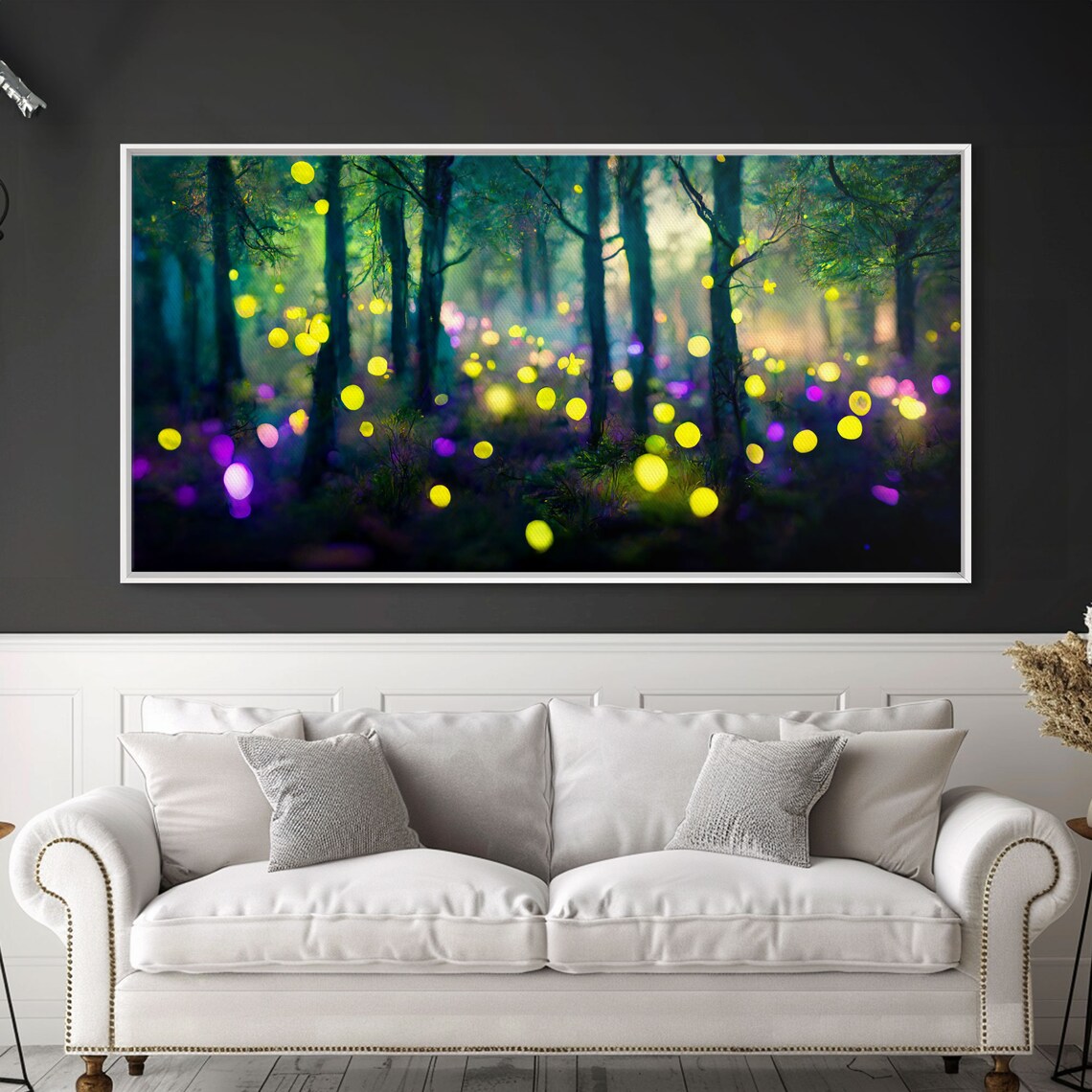 Magical Forest With Fairies Fantasy Art Print - Image 3