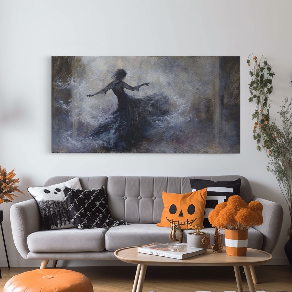 Dark Ballerina Dancing In Fog Macabre Dark Academia Halloween Print - Image 6