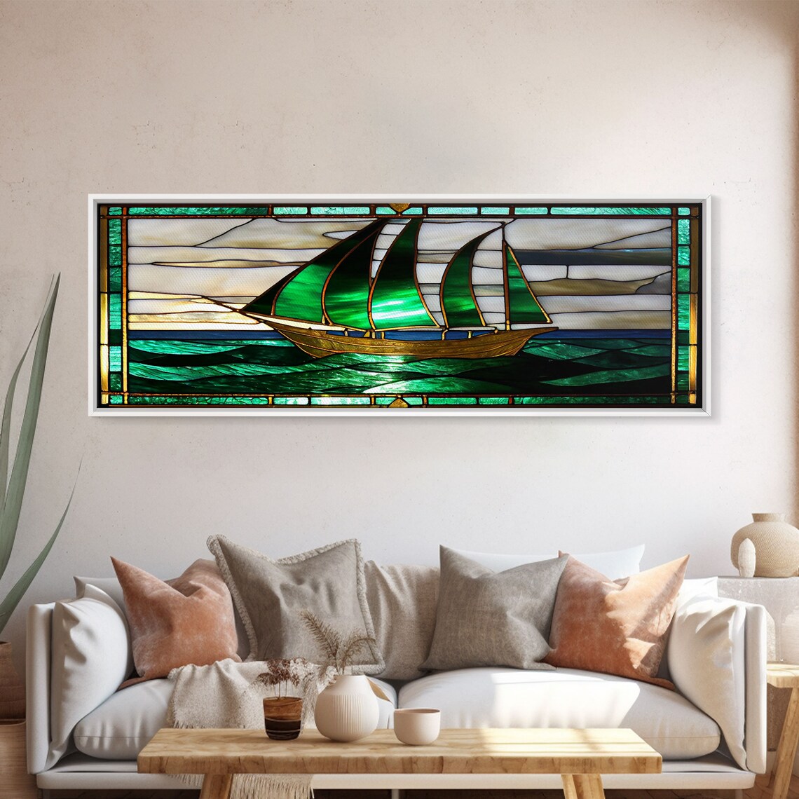 Art Deco Sailboat Stained Glass, Roaring 20s Poster - Image 5