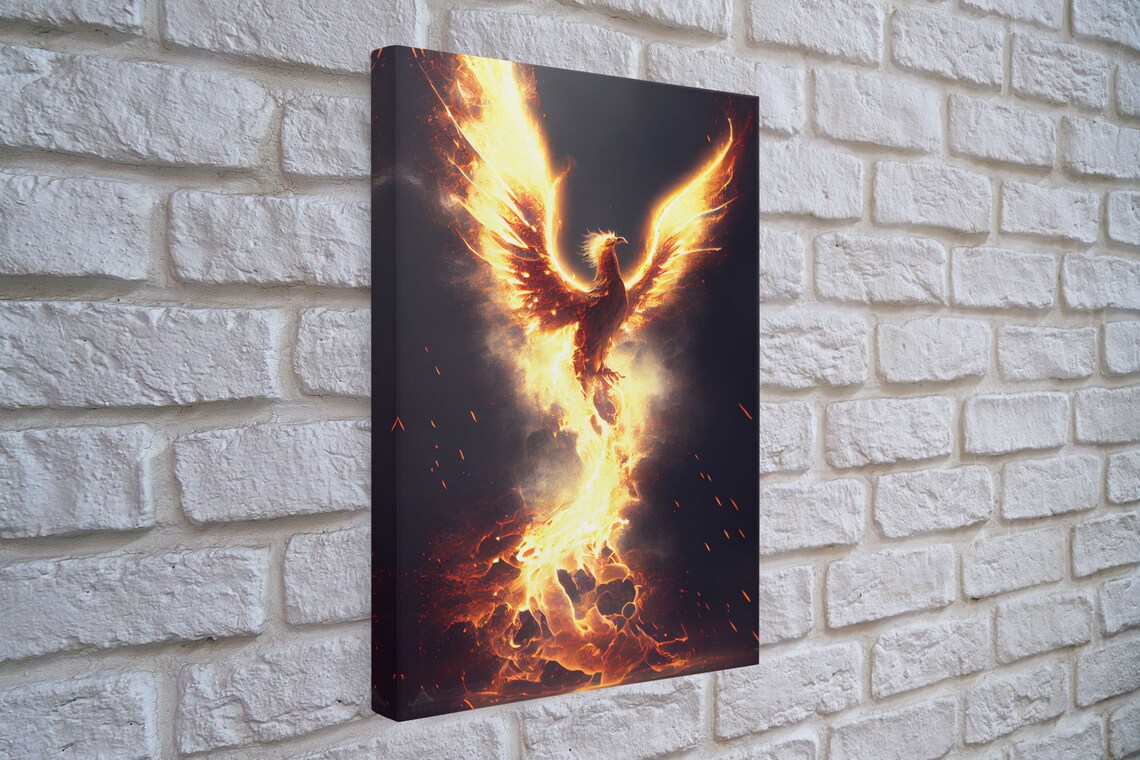 Phoenix in Flames Retribution Abstract Art Print - Image 4