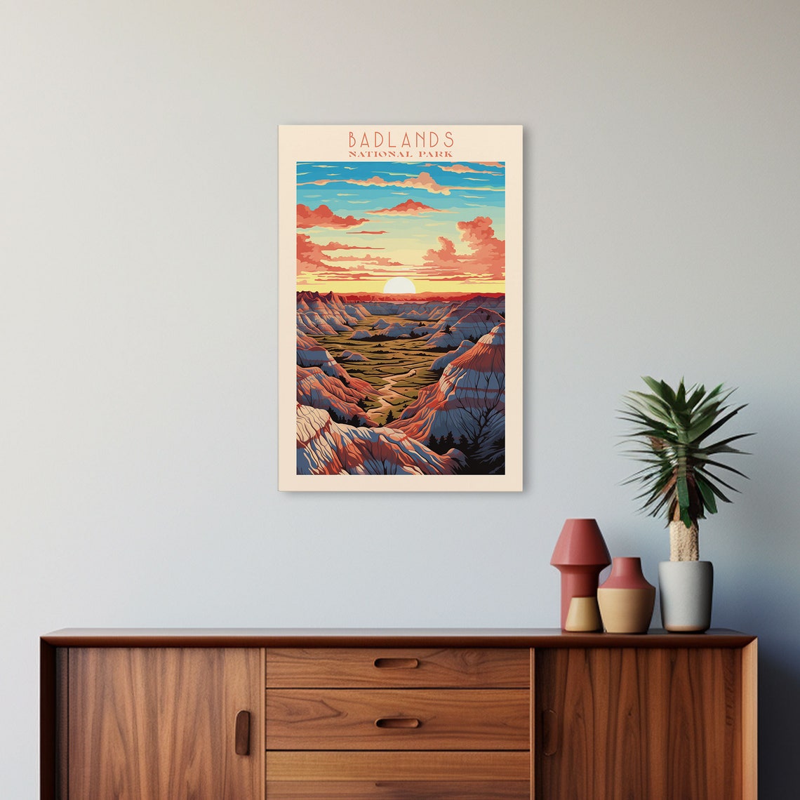 Badlands National Park Sunset Eroded Buttes South Dakota Travel Poster - Image 5