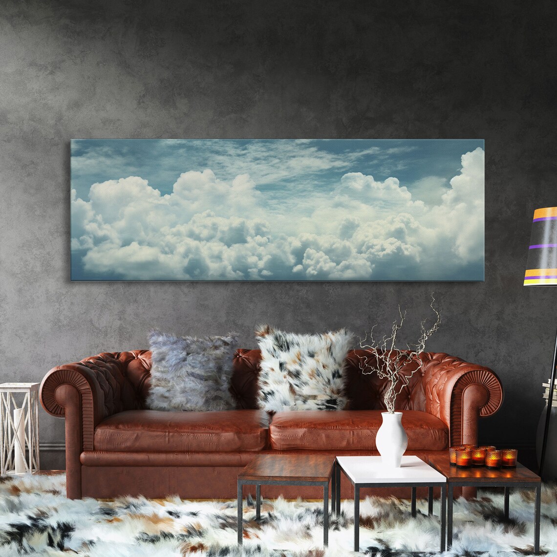 Panoramic Cloud Blue Sky Landscape, Wall Art Print - Image 3