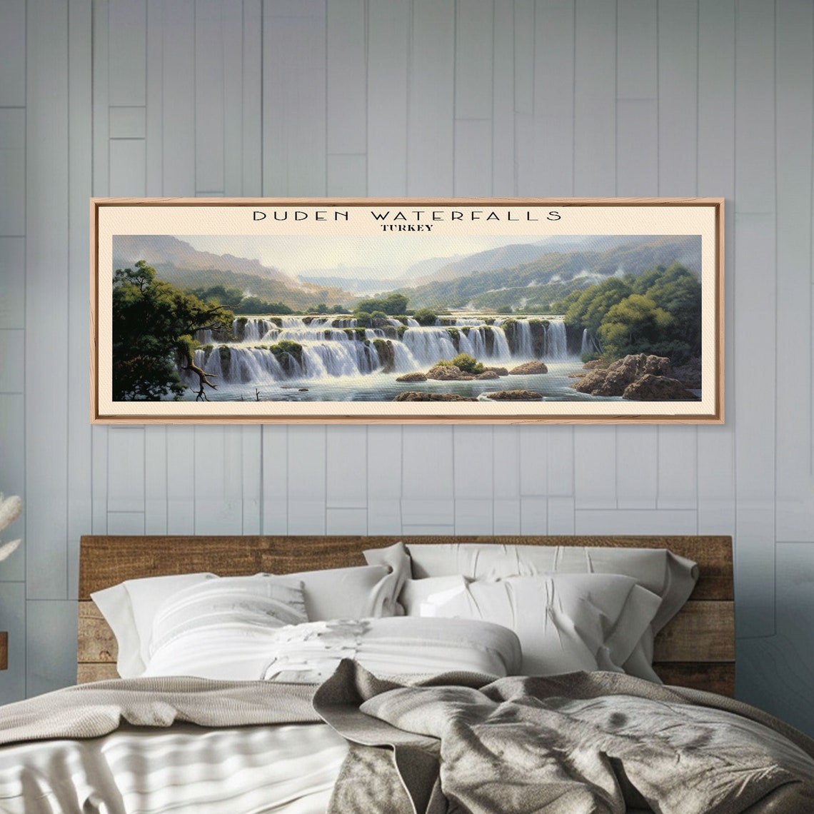 Duden Waterfalls Turkey Cascading Falls River Lush Gorge Travel Poster - Image 3