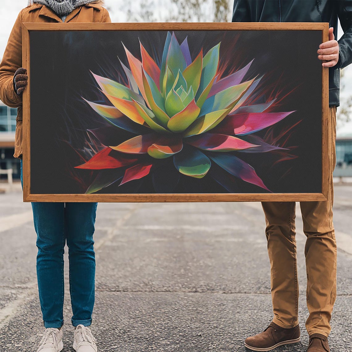 Rainbow Agave Southwest Art Framed Print Wall Art Wall Art Prints Southwestern Decor Framed Art Original Art - Image 3