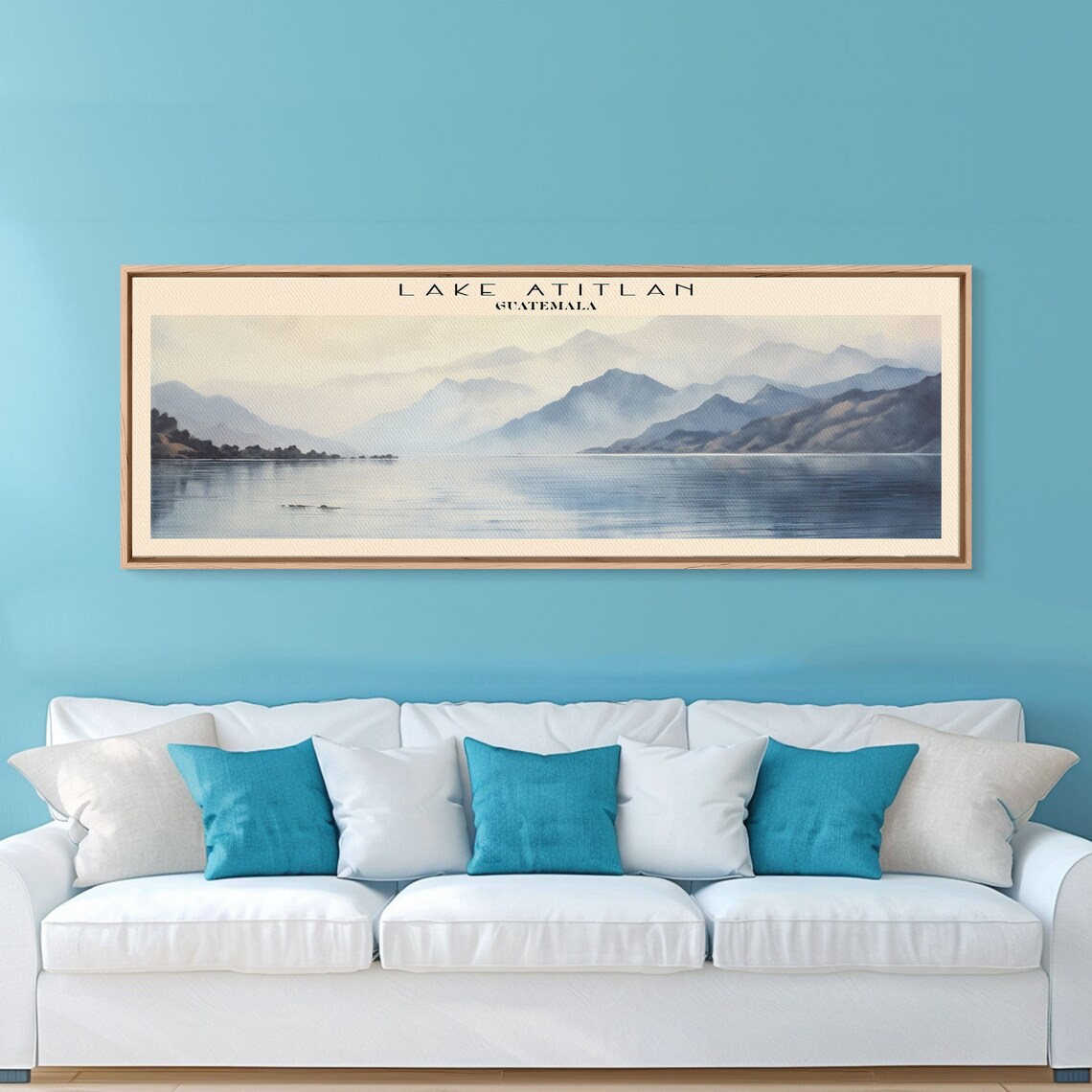 Lake Atitlan Guatemala Travel Poster, Panoramic View - Image 4