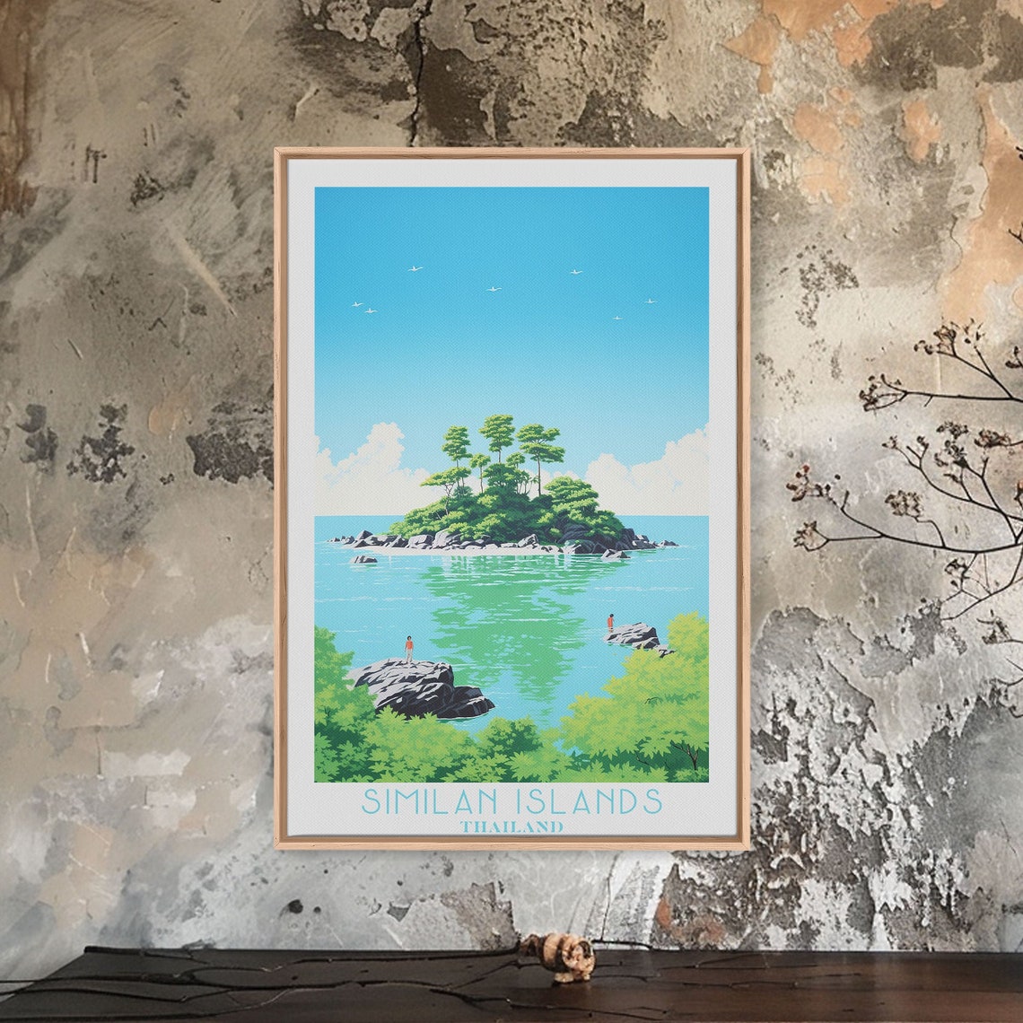 Similan Islands Thailand Tropical Islet Turquoise Water Beach Poster - Image 2