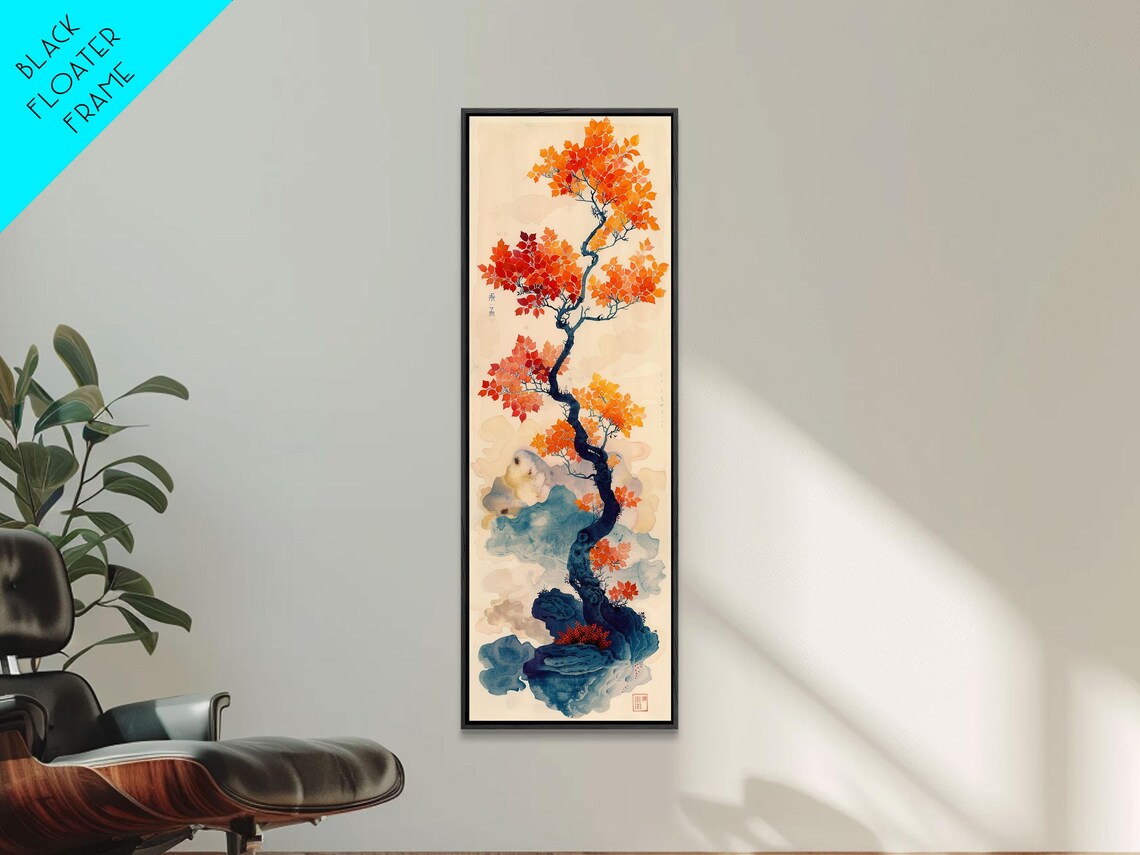 Japanese Maple Tree in Autumn Ukiyo-E Art Print - Image 5
