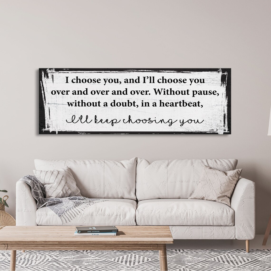 I Choose You Master Bedroom Sign, Bedroom Wall Art - Image 2