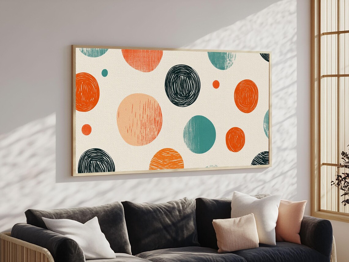 Mid Century Modern Dots, Retro 90s Style Art Print - Image 6