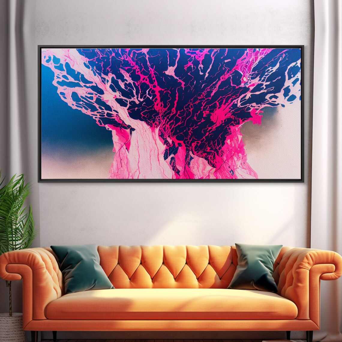 Neon Pink Explosion, Trippy Psychedelic Art - Image 5