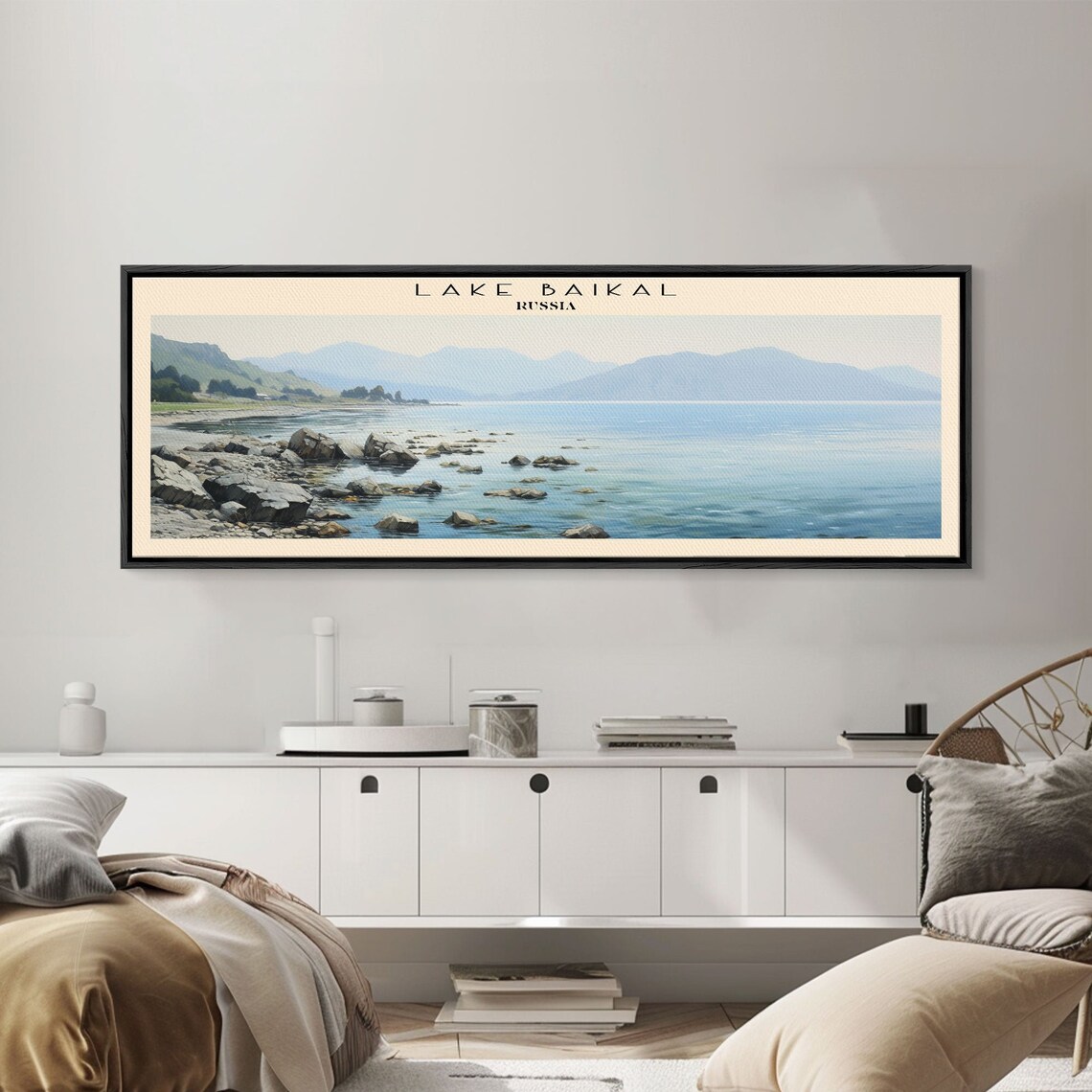 Lake Baikal Travel Poster, Russia Landscape Art Print