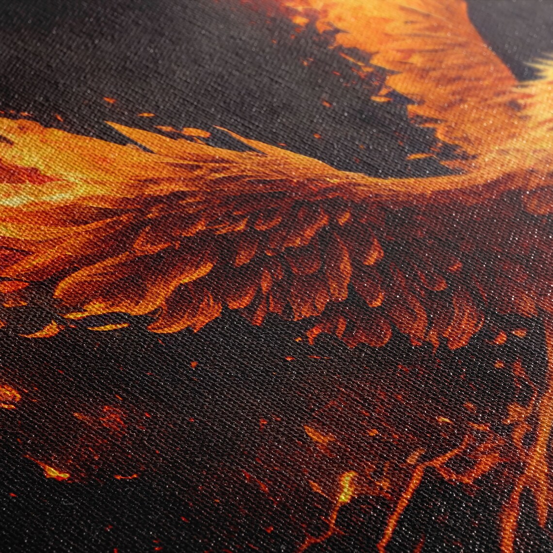 Phoenix Rebirth Art Print, Abstract Modern Decor - Image 2