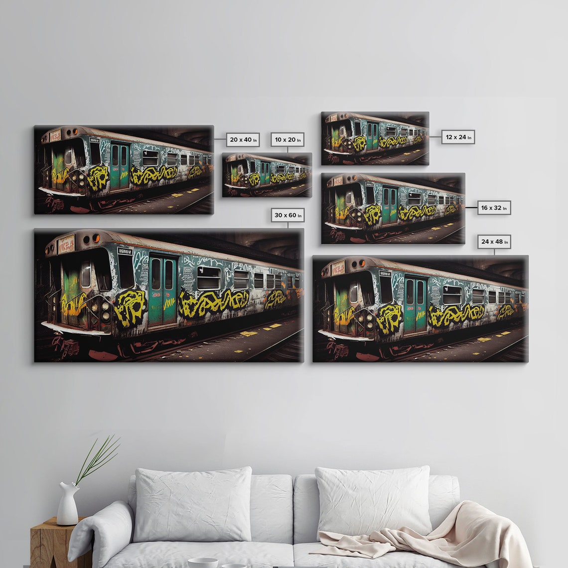 Graffiti Subway Car Underground Tunnel Urban Street Art Photo Poster - Image 2