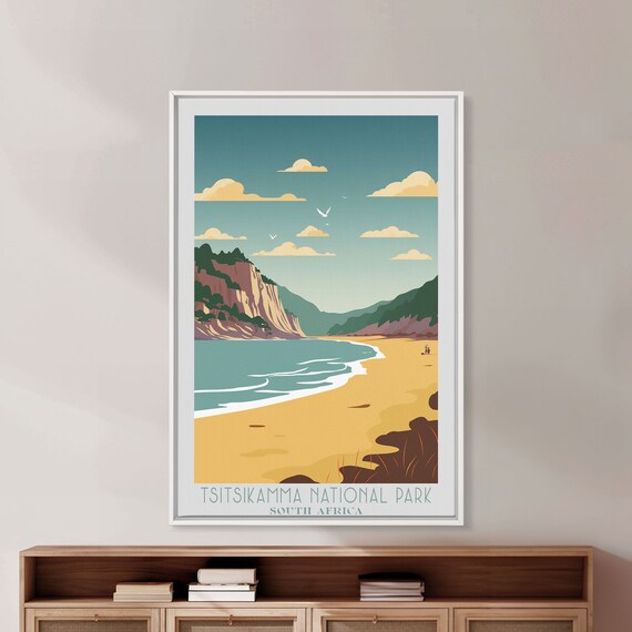Tsitsikamma National Park South Africa Art Framed Print Travel Poster Original Wall Art Home Decor Gift For Travel Lover