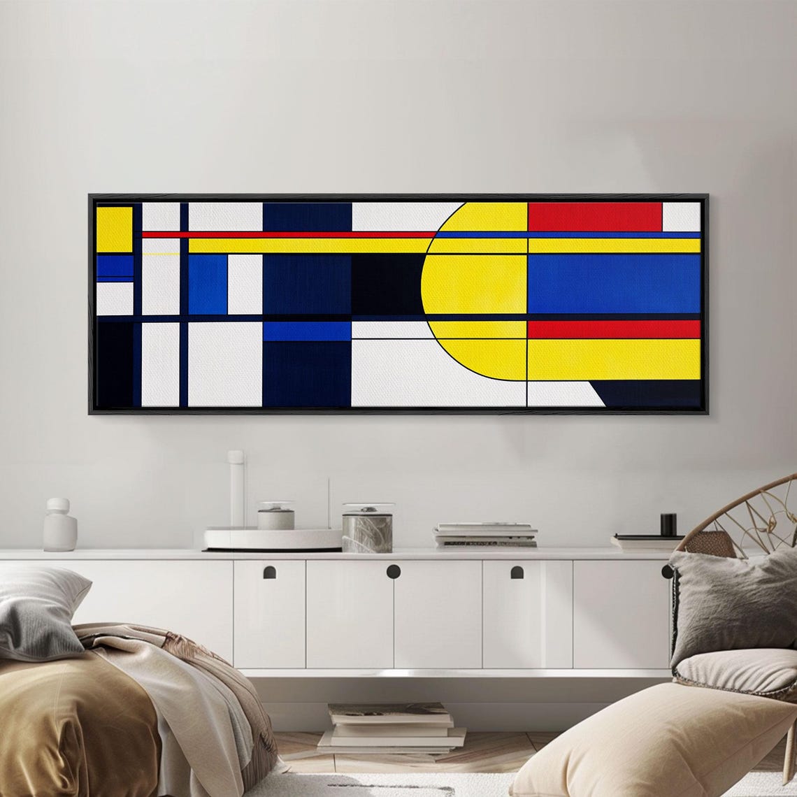 Bold Primary Color Geometric Grid Abstract Modern Art Wall Art Poster - Image 5