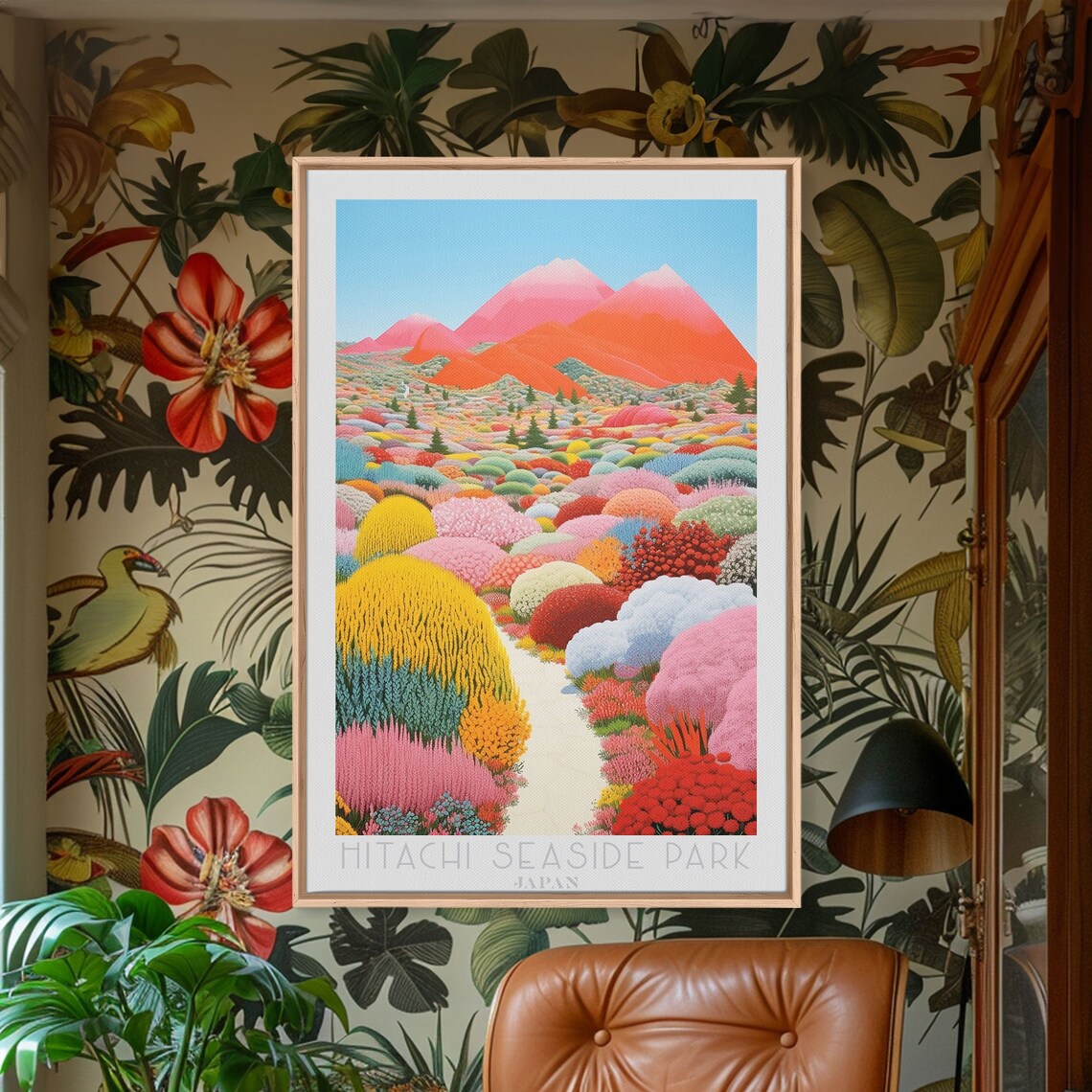 Hitachi Seaside Park Japan Travel Poster Art Print - Image 4