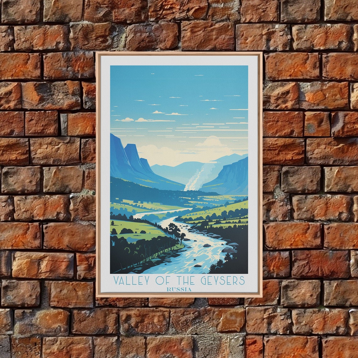 Valley Of The Geysers Russia Steaming River Valley View Travel Poster - Image 4
