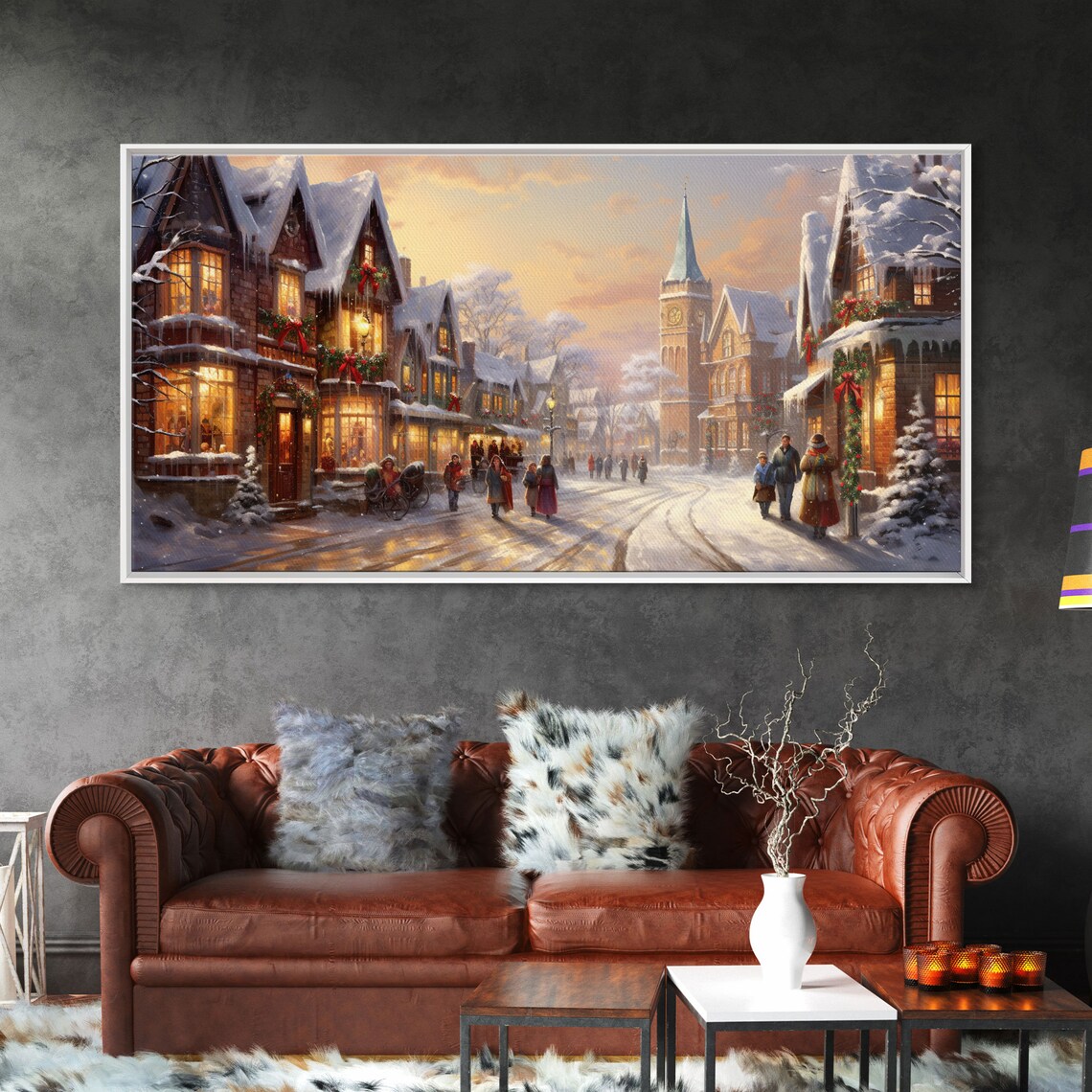 Vintage Christmas Winter Wonderland Poster Print