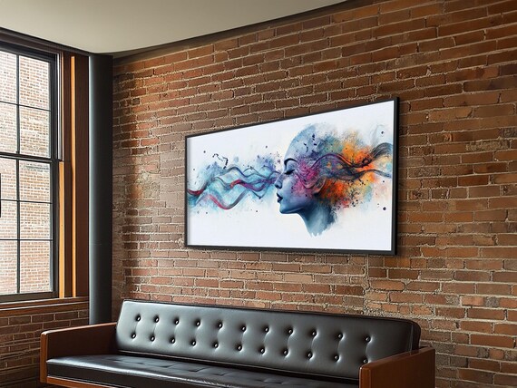 Vibrant Feminine Energy Print Abstract Goddess Art Therapy Wall Decor Whimsical Moody Brain Art For Home Office