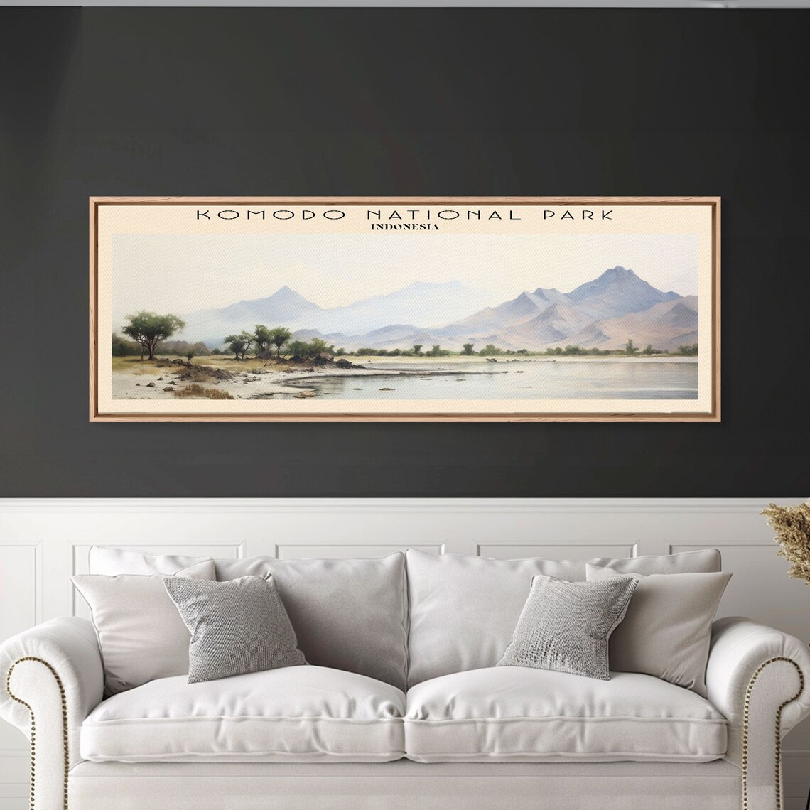 Komodo National Park Indonesia Volcanic Peaks Coastal View Travel Poster - Image 6