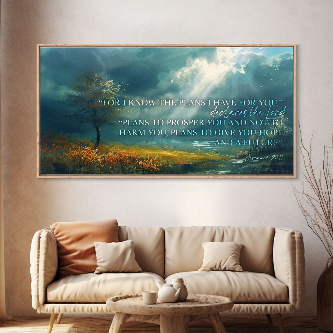 Jeremiah 29:11 Bible Verse Art Print, Scripture Decor - Image 4