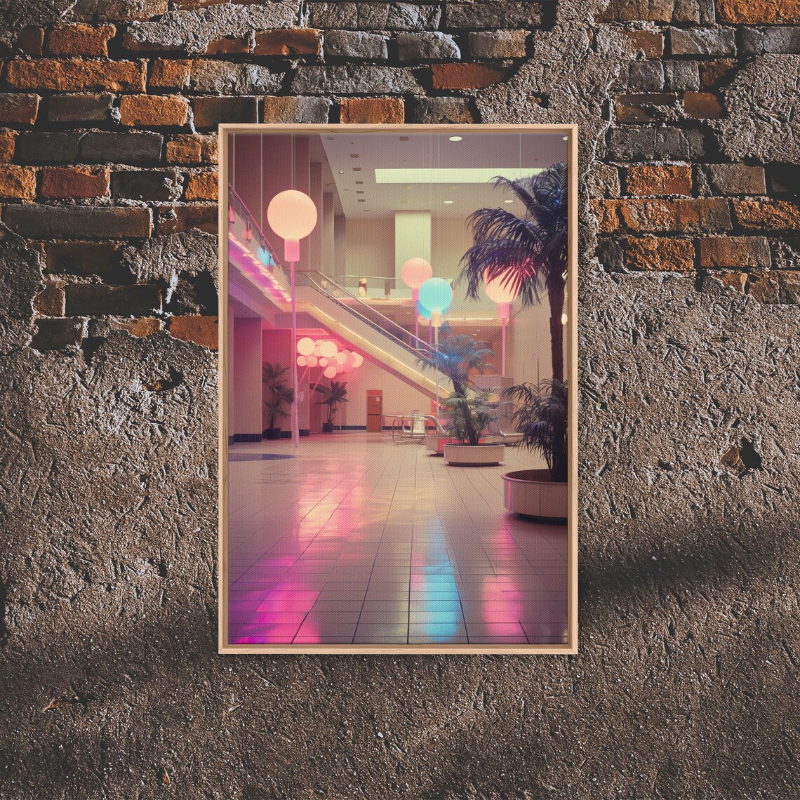 1980s Mall Photo, Vaporwave Aesthetic Art Print - Image 5