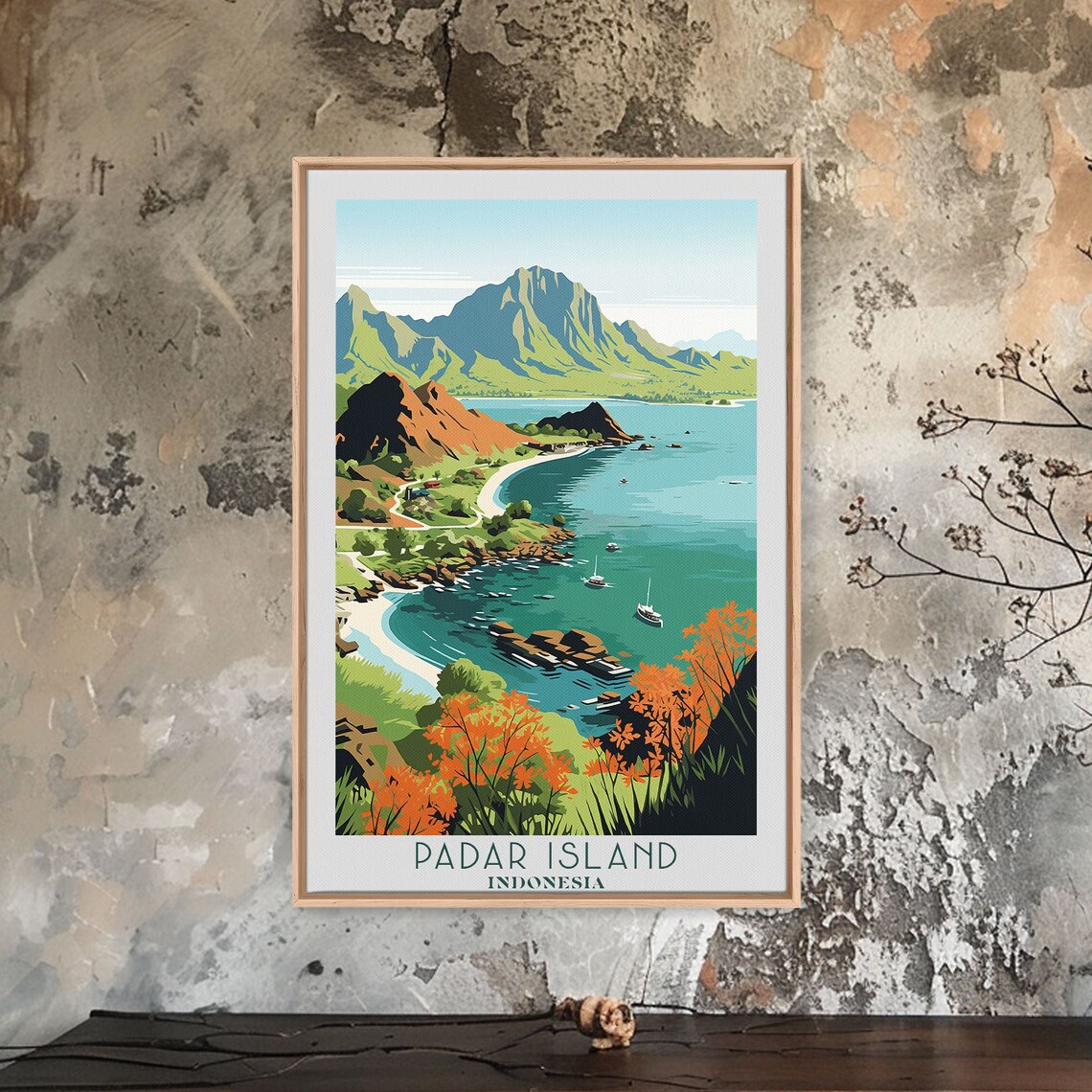 Padar Island Indonesia Travel Poster, Indonesia - Image 4