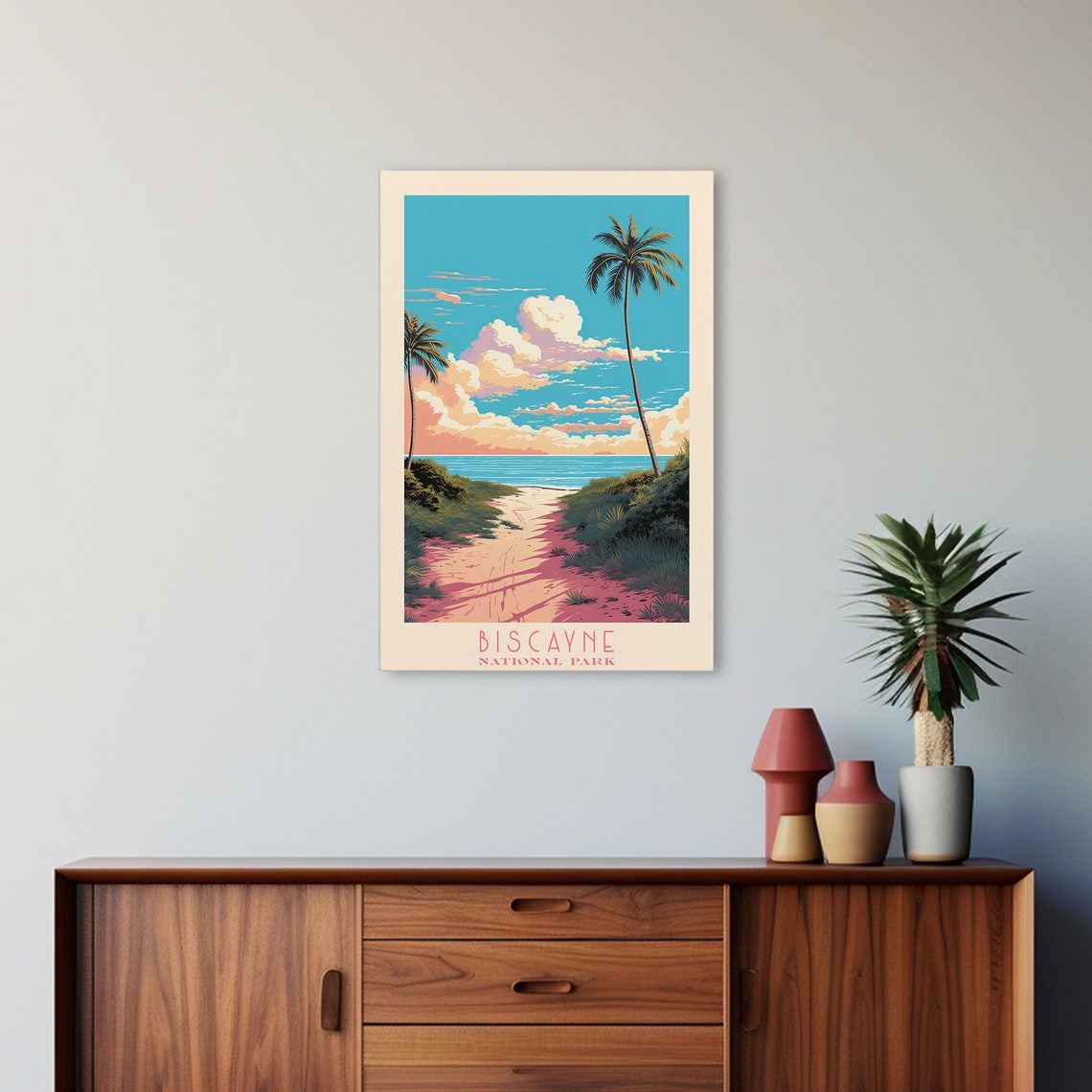 Biscayne National Park Palm Beach Path Ocean Florida Travel Poster - Image 5