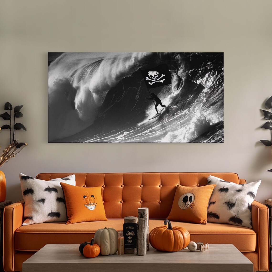 Pirate Surf Black and White Photography Art Print - Image 5