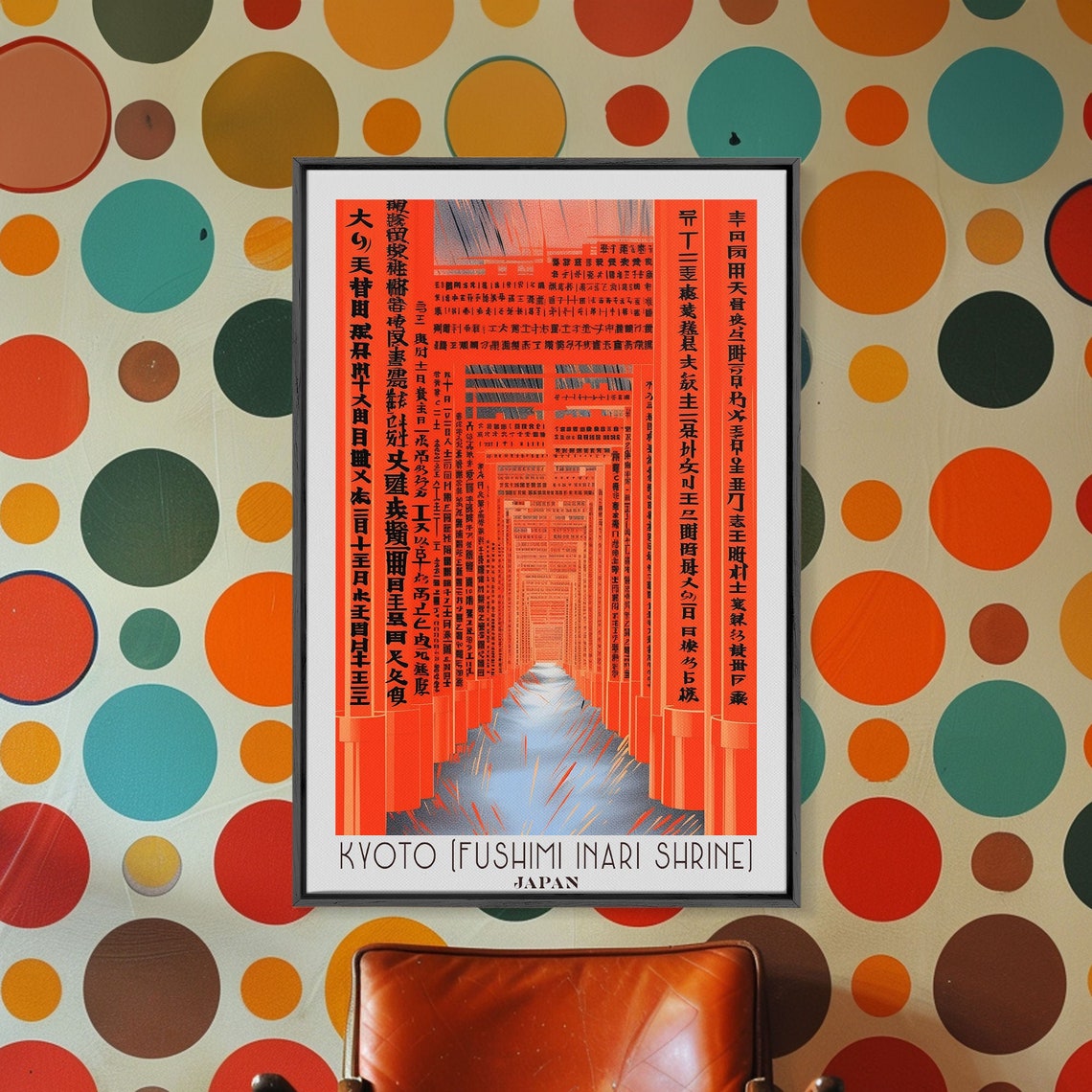 Kyoto Fushimi Inari Shrine Japan Red Torii Gates Tunnel Poster - Image 2