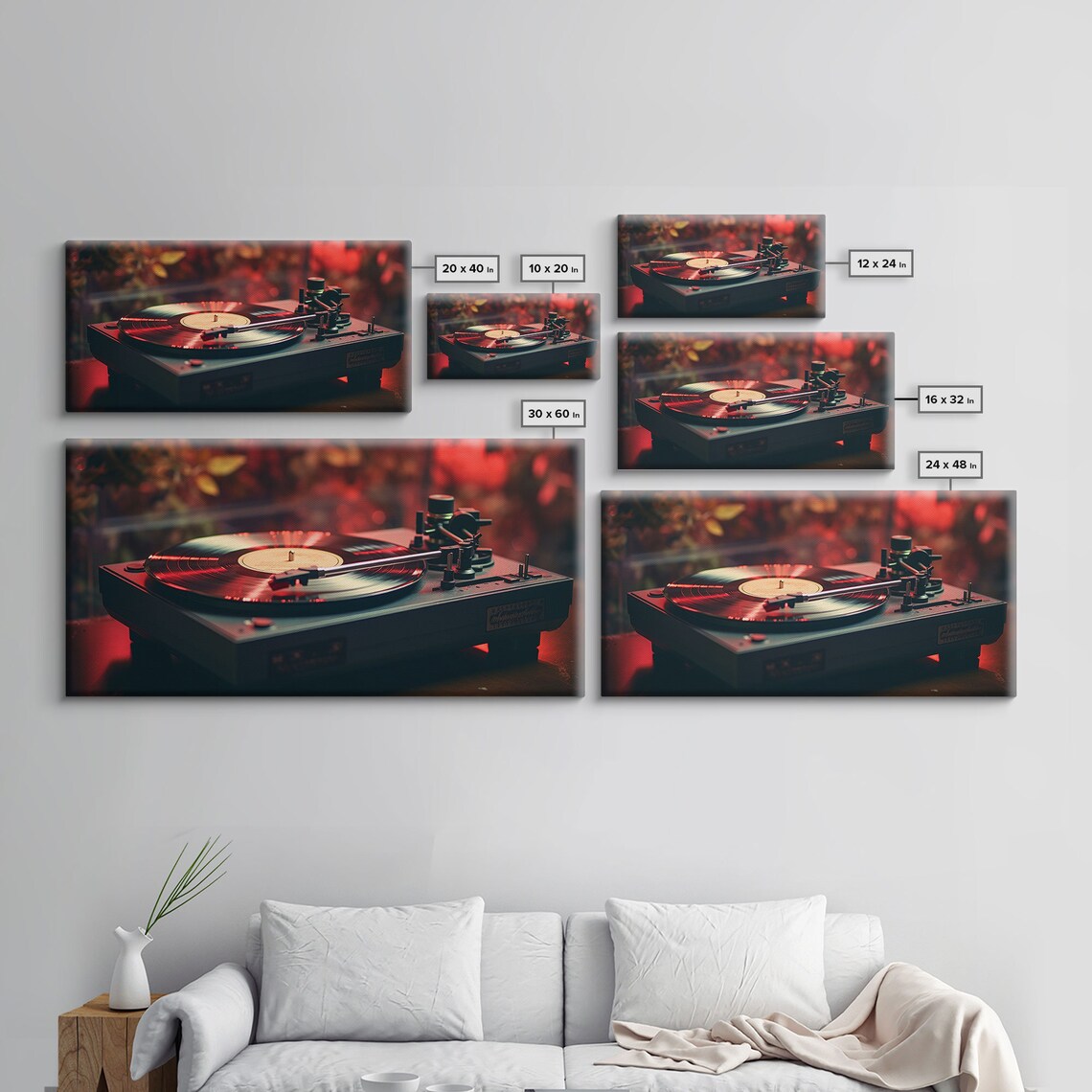 Retro Record Player Art Print, Eclectic Decor - Image 2