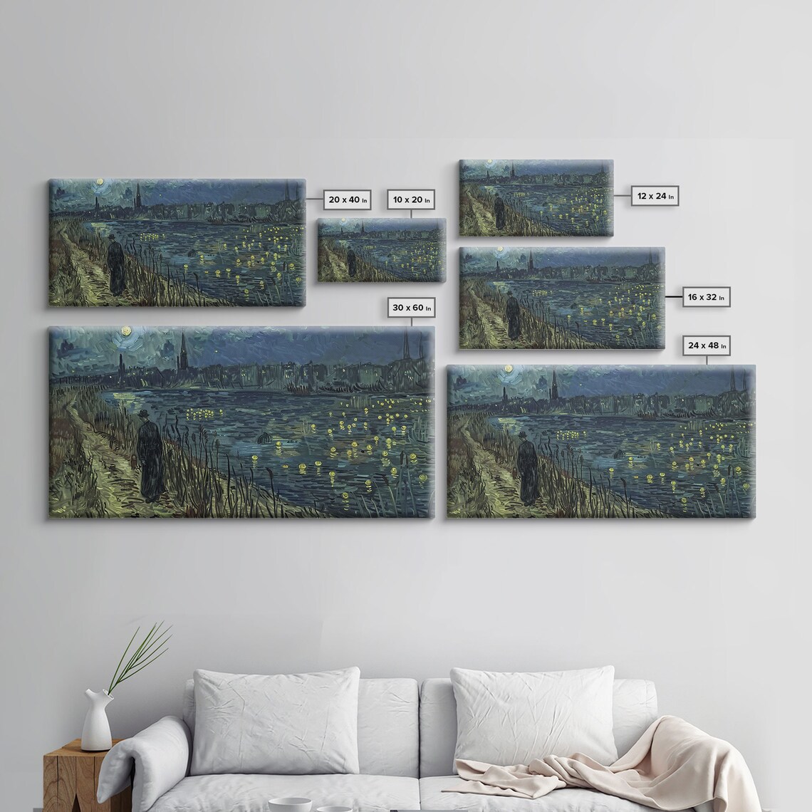 London at Midnight, Van Gogh-Inspired Art Print - Image 2