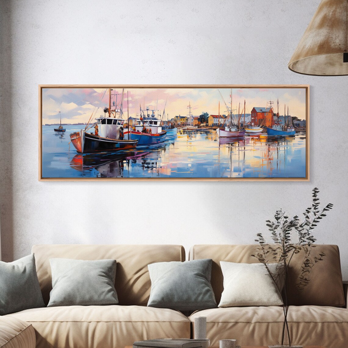 Sunrise Over the Harbor, Coastal Maine Watercolor Art Print - Image 4