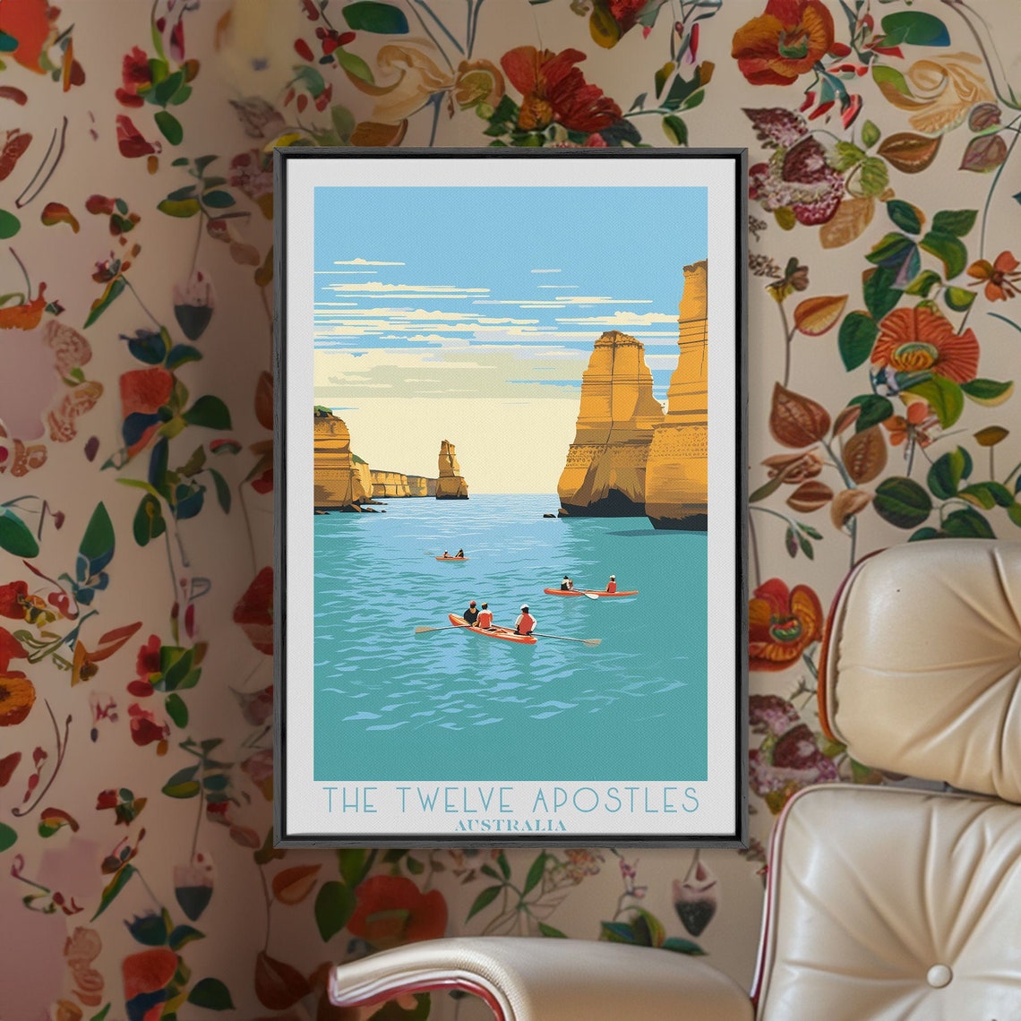 Twelve Apostles Australia Limestone Stacks Kayaks Ocean View Poster - Image 5