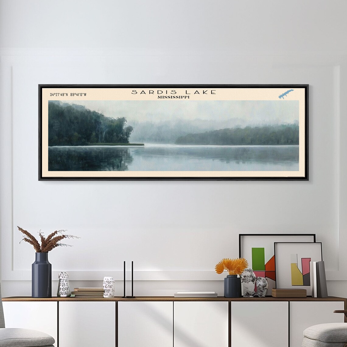 Sardis Lake Mississippi Travel Poster, Lake Scene - Image 3
