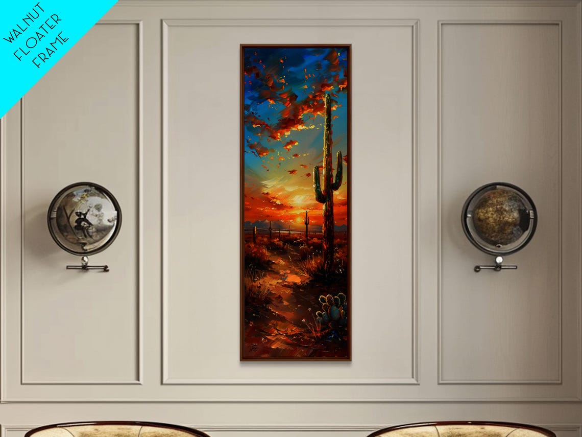 Arizona Desert Saguaro Cactus Sunset Colorful Sky Southwest Poster - Image 2