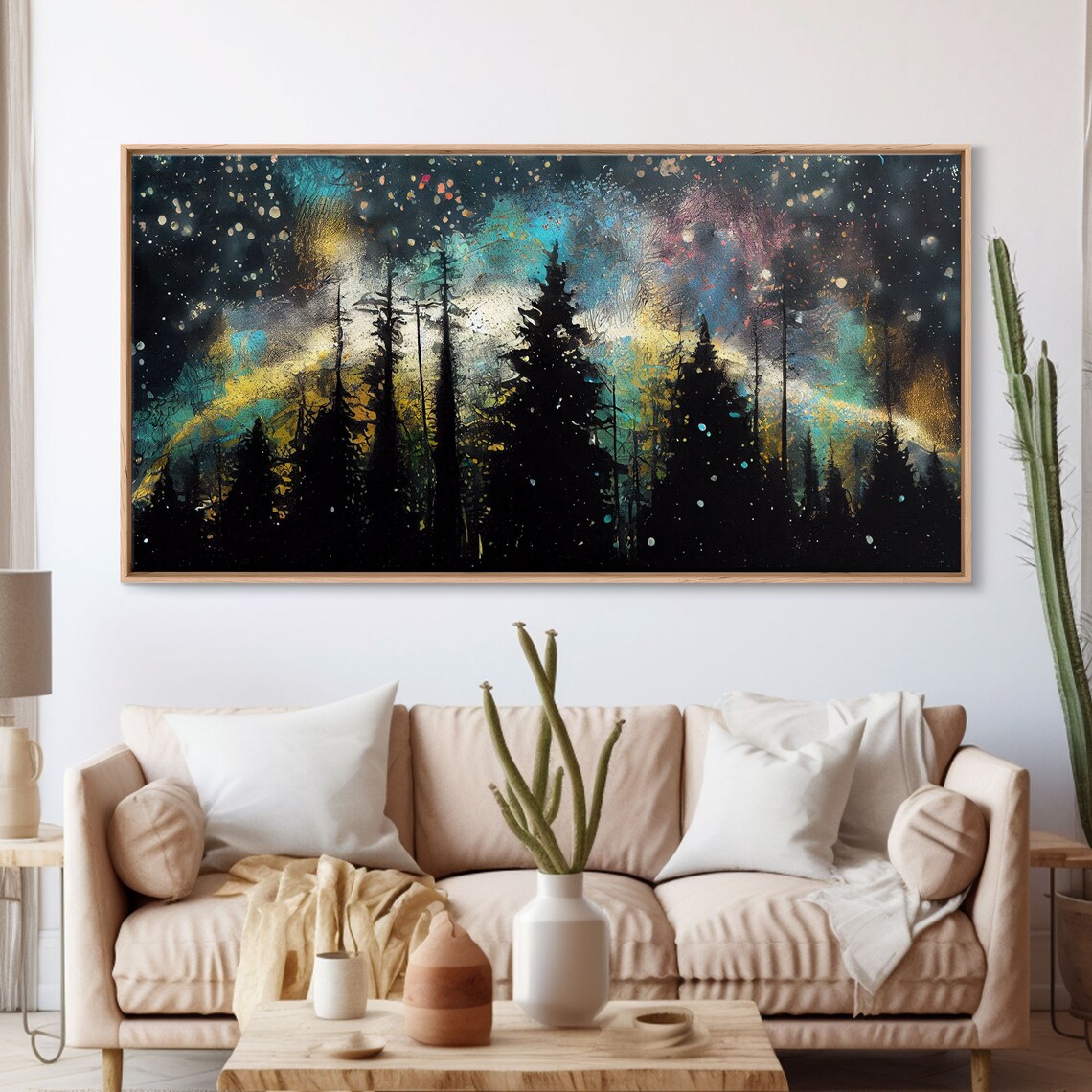 Pine Tree Forest Landscape Wall Art Print Gift - Image 3
