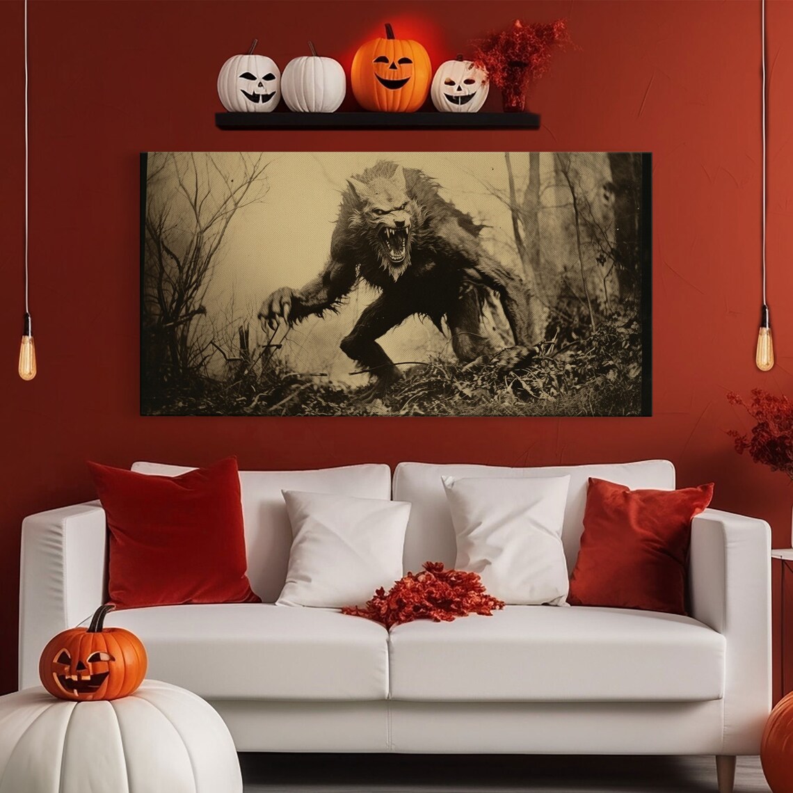 Werewolf 1800s Photograph, Vintage Halloween Art Print - Image 5